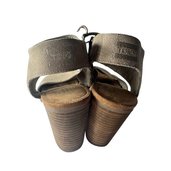 New Toms Majorca Cutout Womens Sandal 8.5W Wide Neutral Comfort Arch Support - Picture 8 of 10